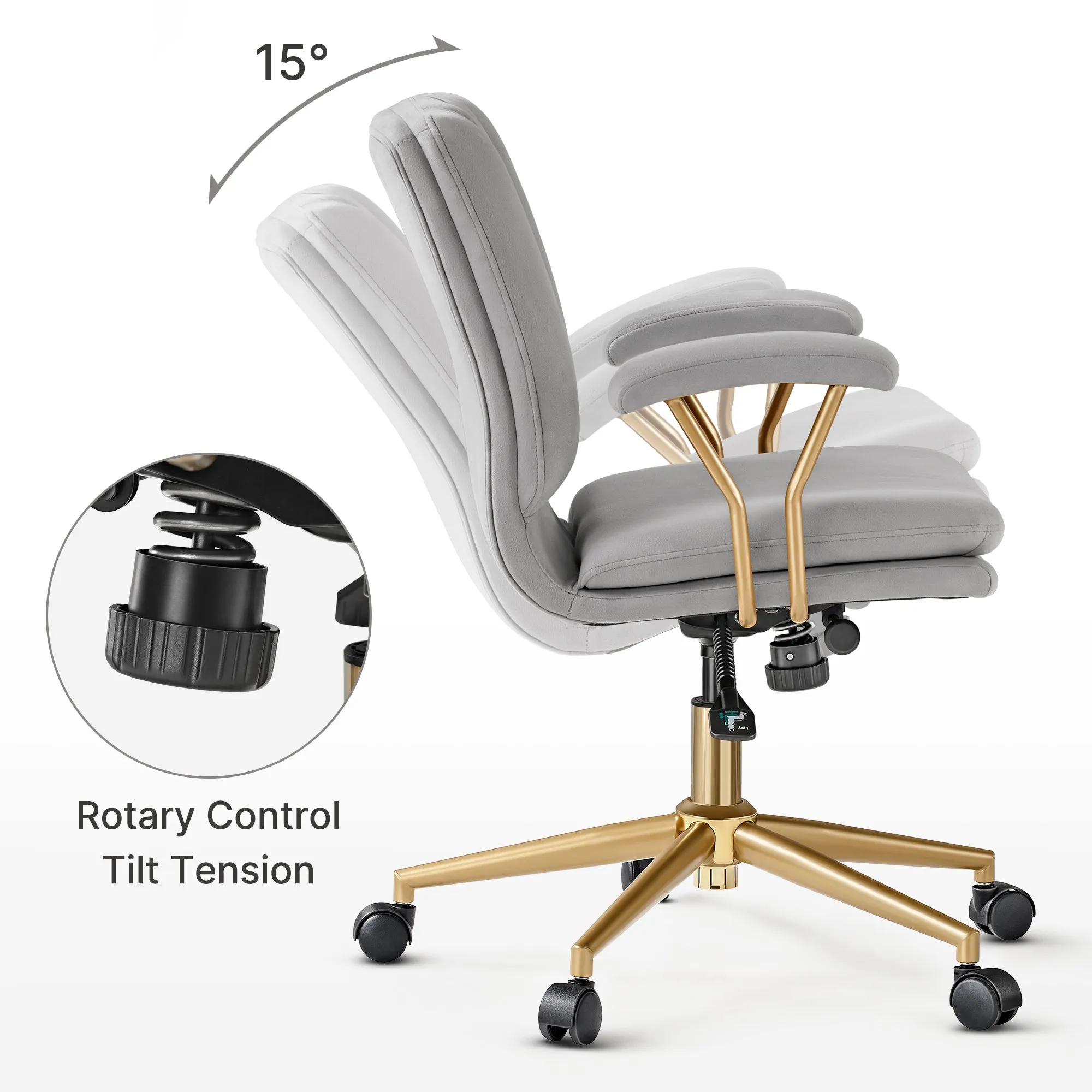 Adena, Velvet Office Chair