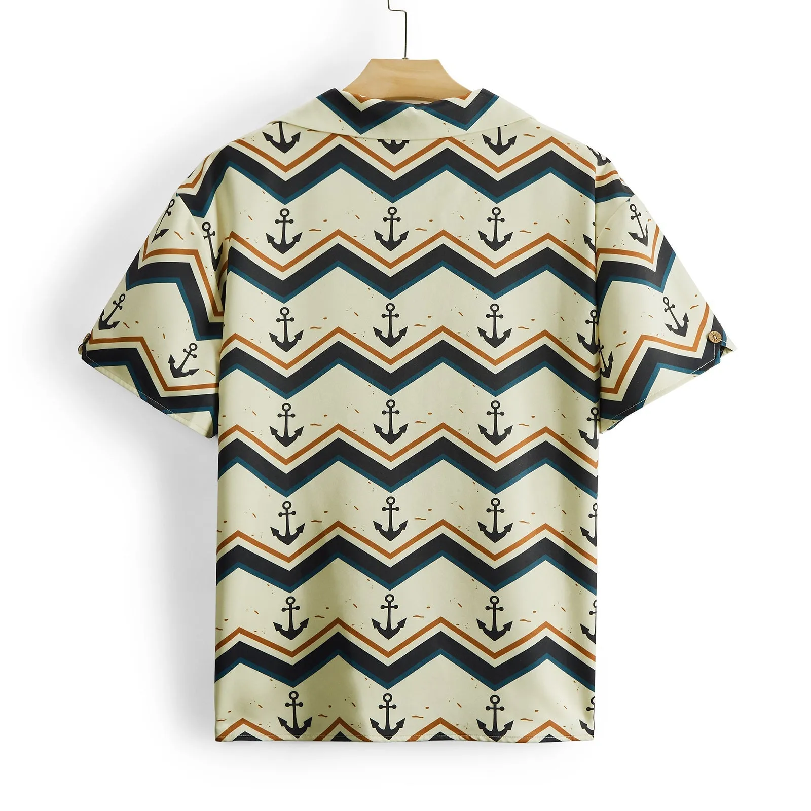 ANCHOR TROPICAL PRINTED ALOHA SHIRT