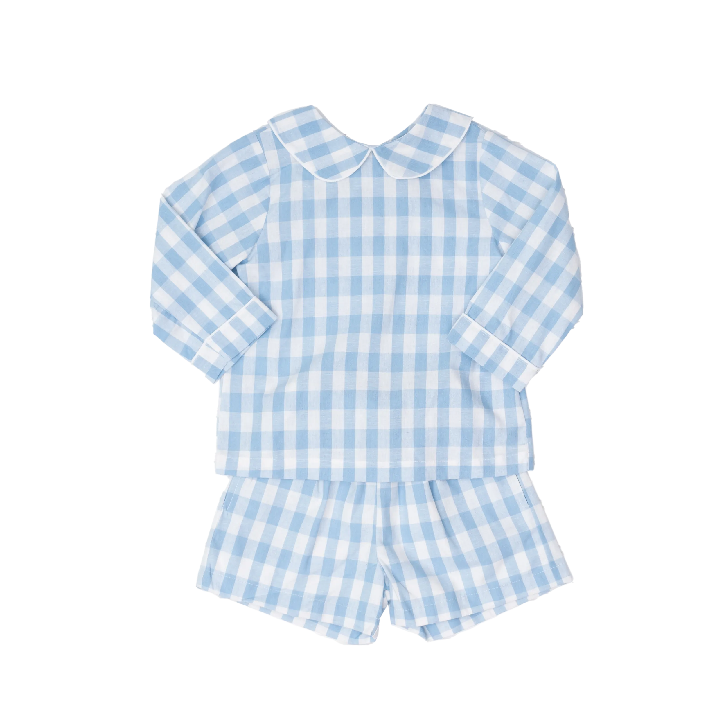 Browning Blue Check Shorts Set