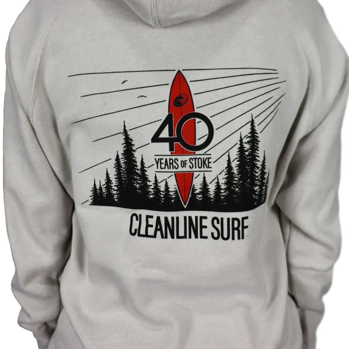 Cleanline Women's Red Board #40 Hoodie - Stone Heather