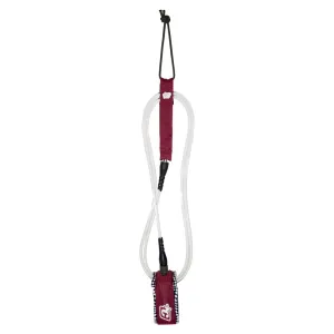 Creatures of Leisure 7ft Pro Leash - White/Maroon