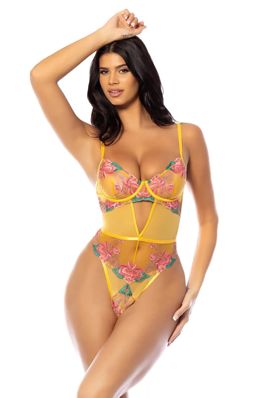 Elisabeth Embroidered Lace Teddy