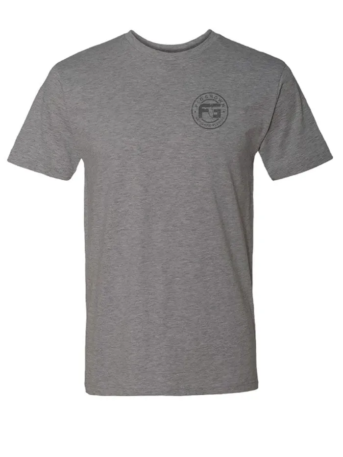 FloGrown FGM-1374 Mens Short Sleeve Tail Gator Tee Grey