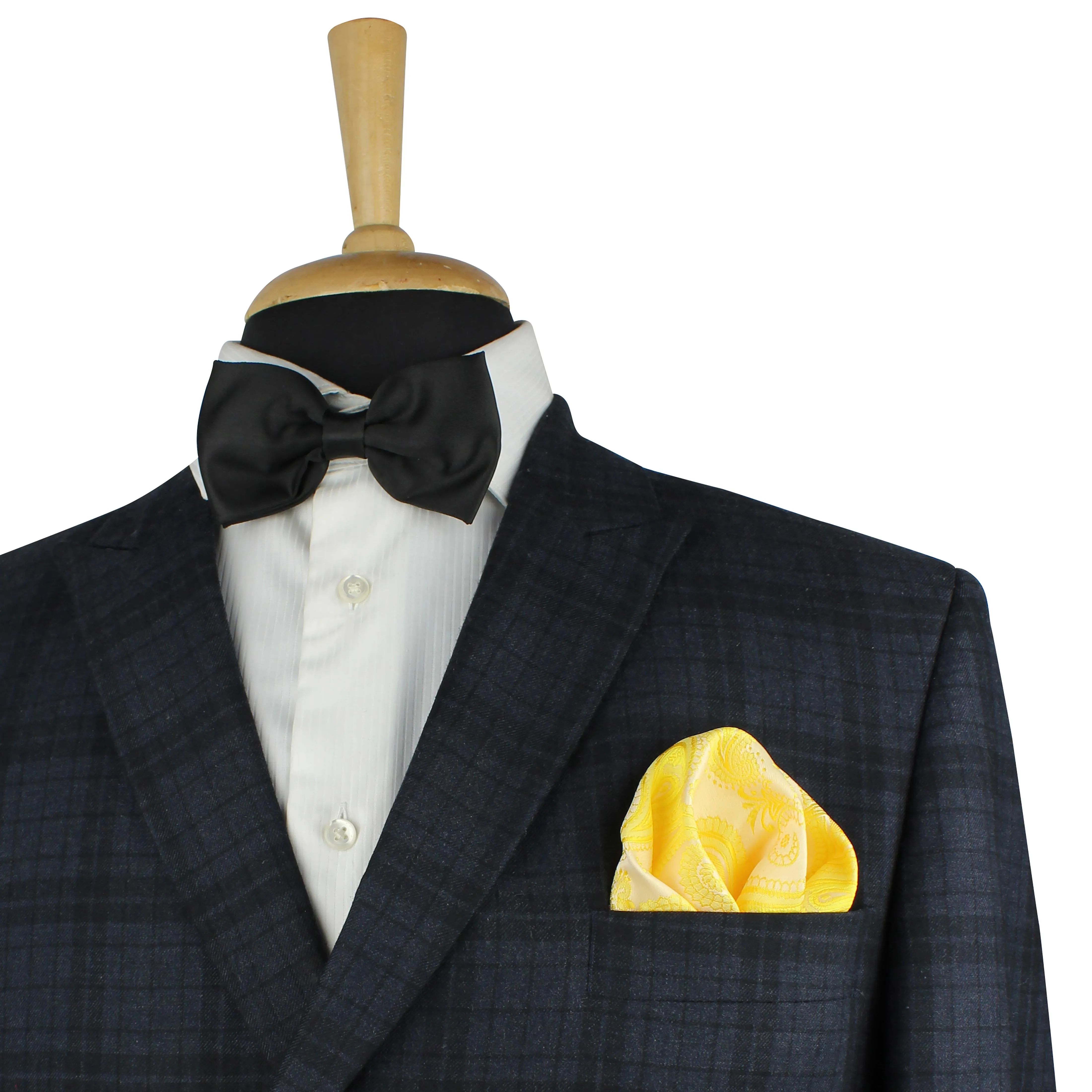 Kovove Yellow Paisley Necktie and Pocket Square Gift Box