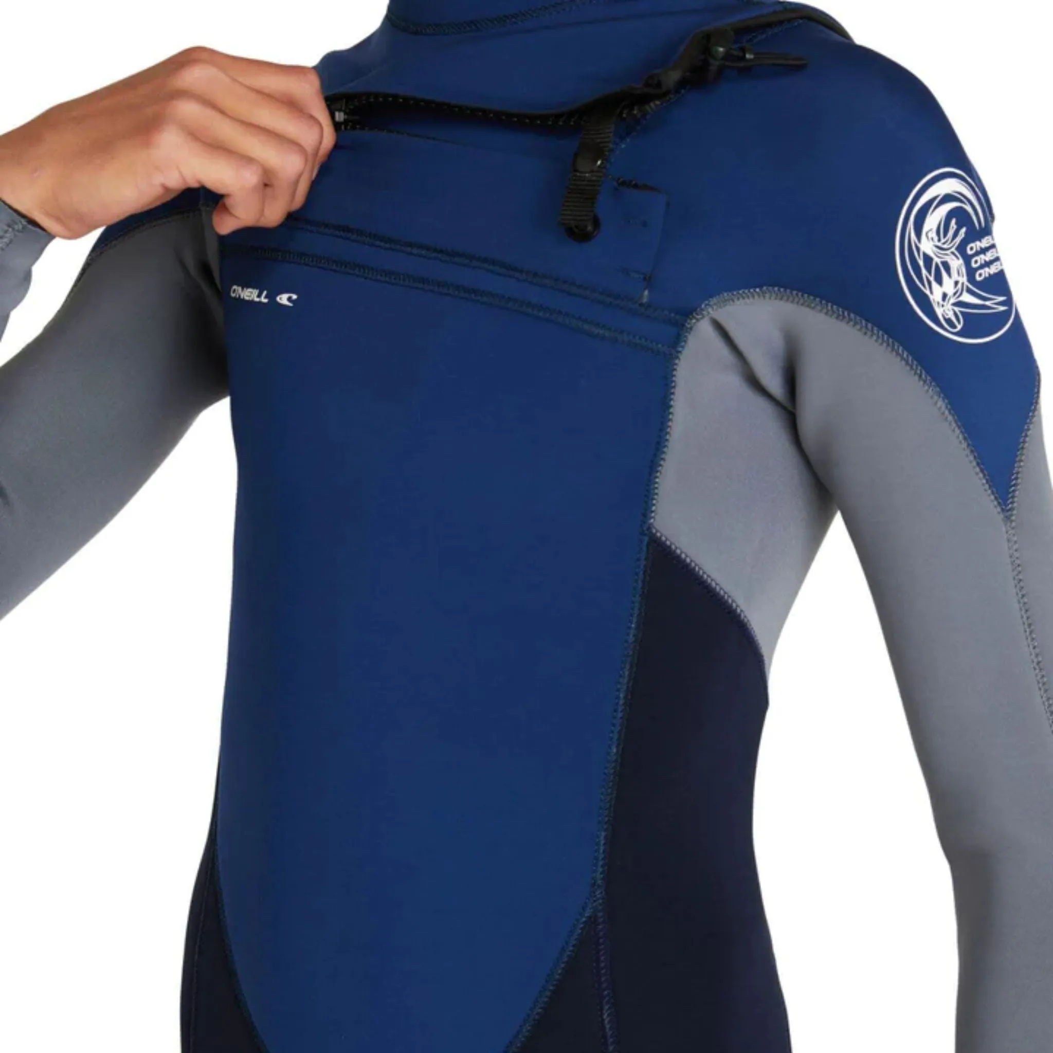 O'Neill Boys Defender 3/2mm Chest Zip Steamer Wetsuit