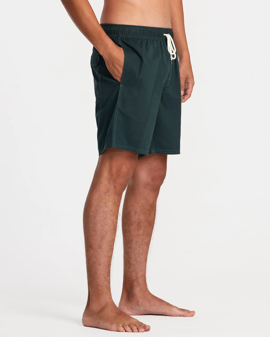 Opposites Elastic Waist 2 17" Boardshorts - Hunter Green