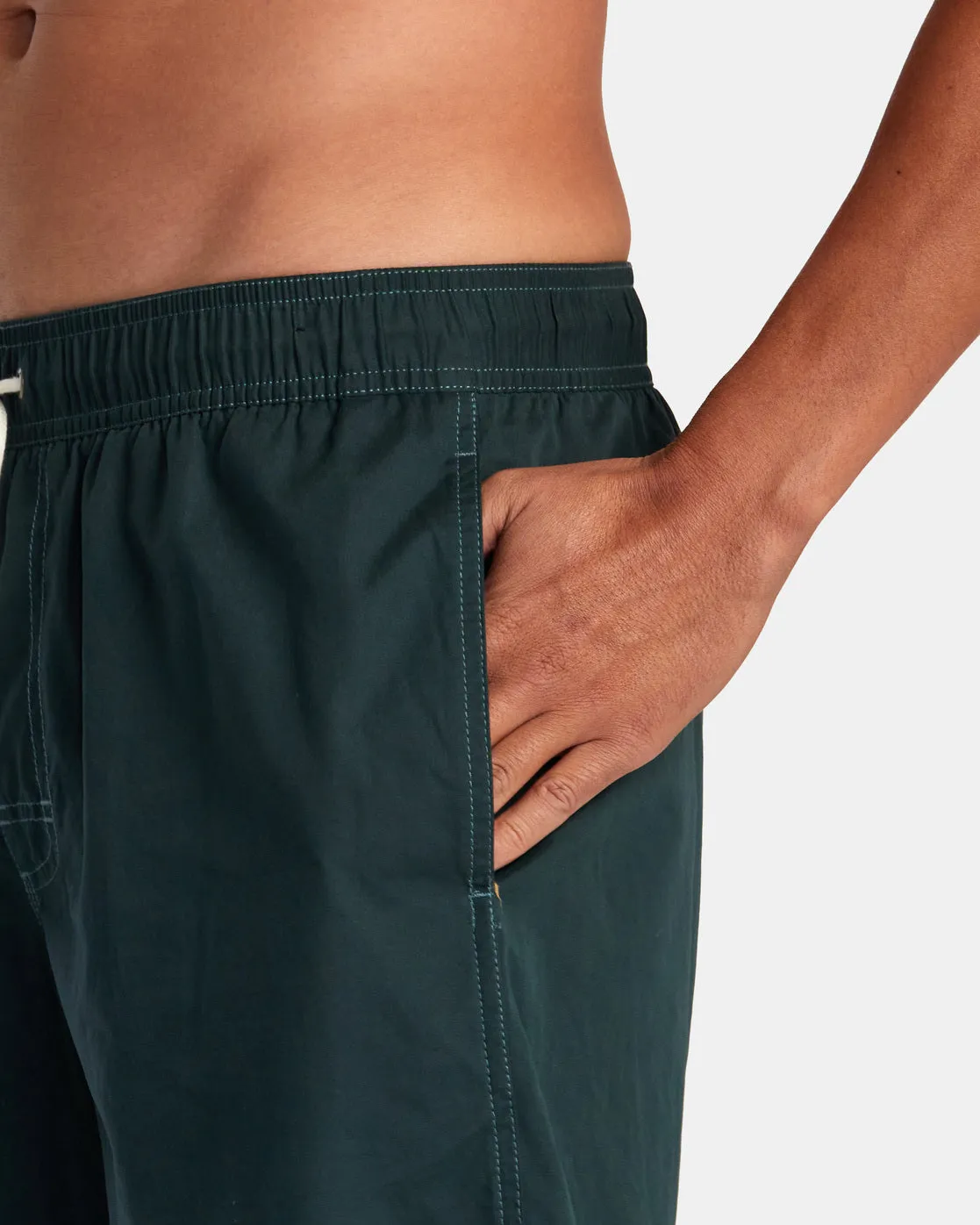 Opposites Elastic Waist 2 17" Boardshorts - Hunter Green