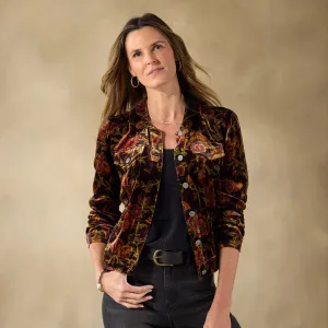 Printed Wren Velvet Jacket, Petite