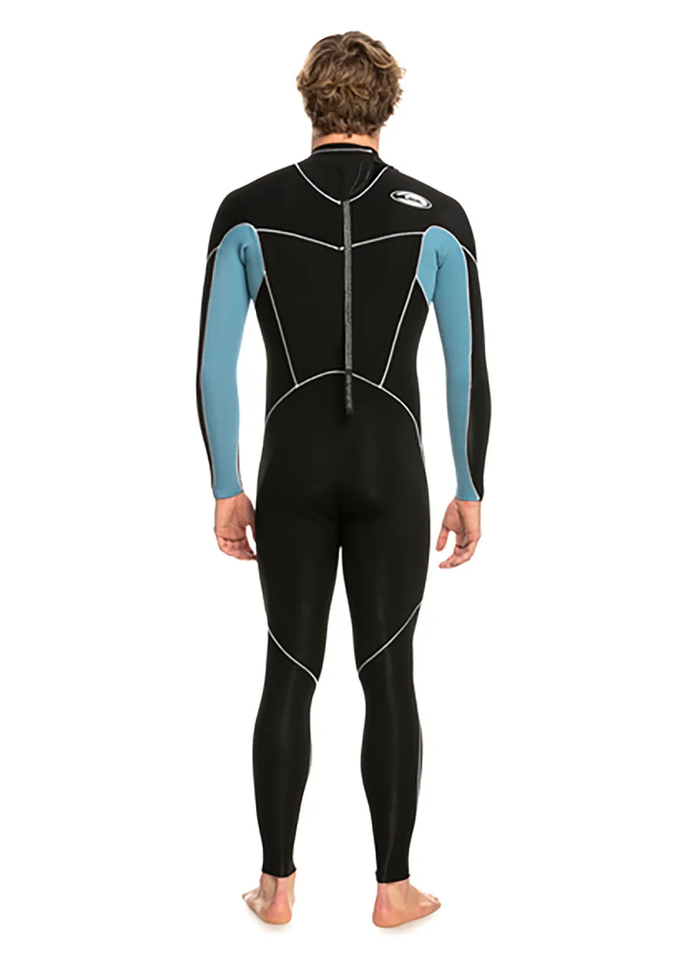 Quiksilver 3/2mm Mens Cap Saturn Back Zip Steamer Wetsuit