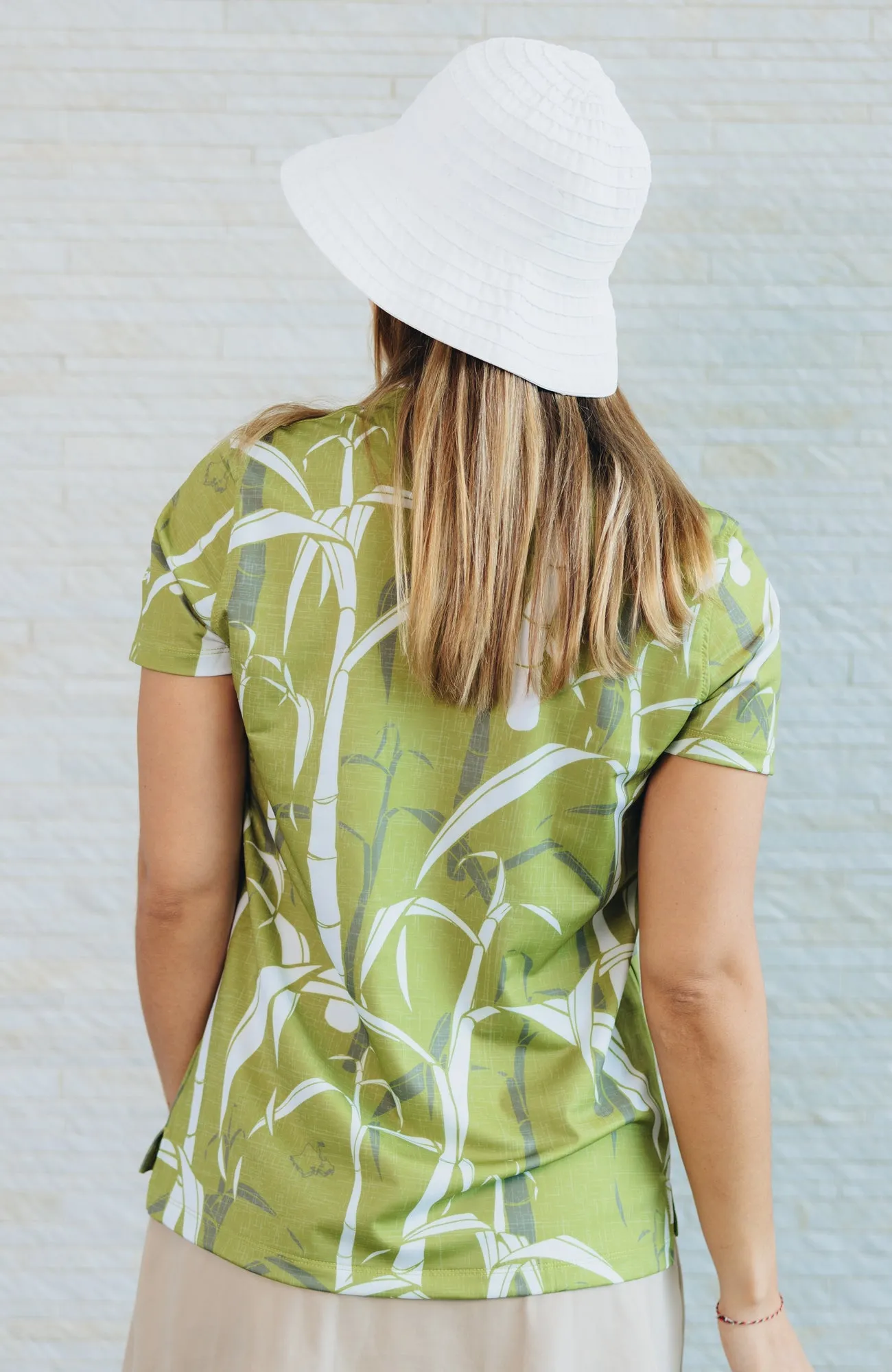 "Sugarcane" Green Fields - OGA Women's Polo - Green