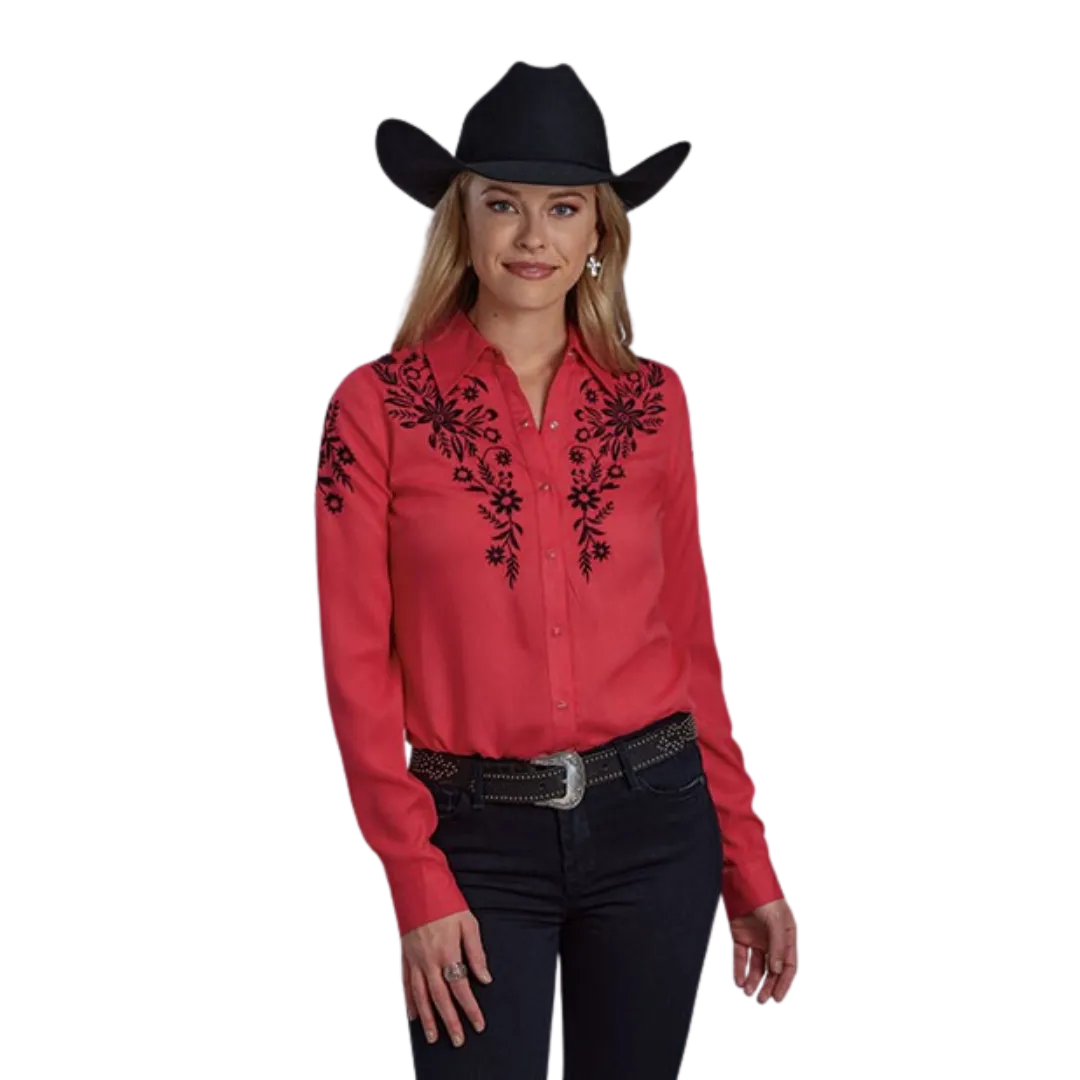 Roper Women's Red Fabulous Challis Rayon Shirt