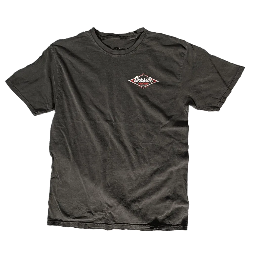 Seaside Surf Garment Dyed Vintage Logo S/S Tee - Smoke