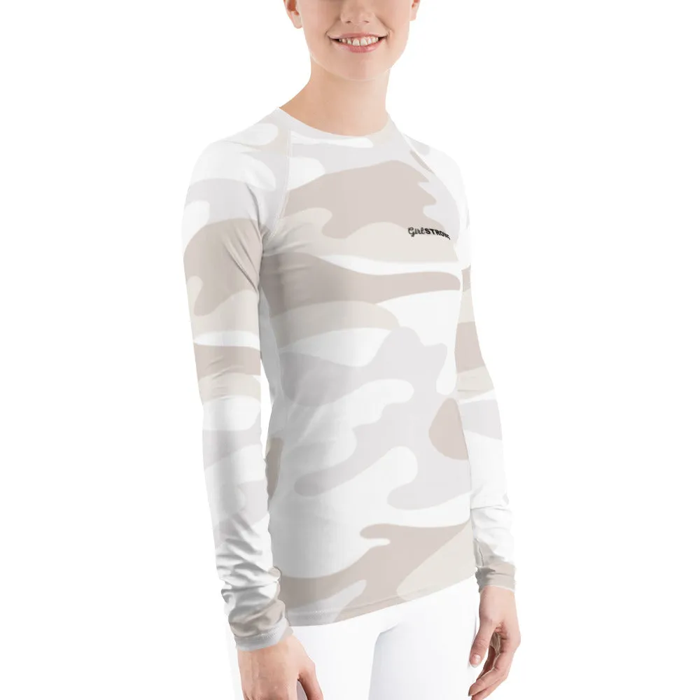 UPF 50 LONG SLEEVES RASH GUARD WHITE CAMO
