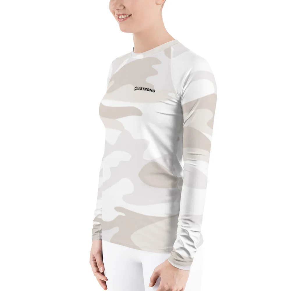 UPF 50 LONG SLEEVES RASH GUARD WHITE CAMO