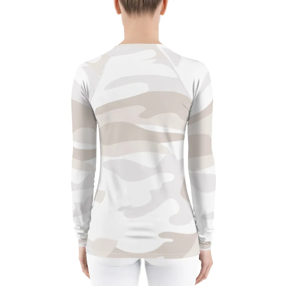 UPF 50 LONG SLEEVES RASH GUARD WHITE CAMO