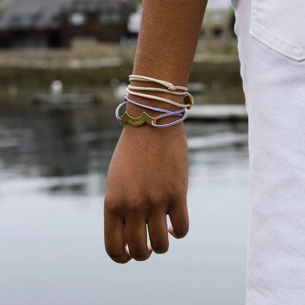 Wave Chaser Rope Bracelet in Brass