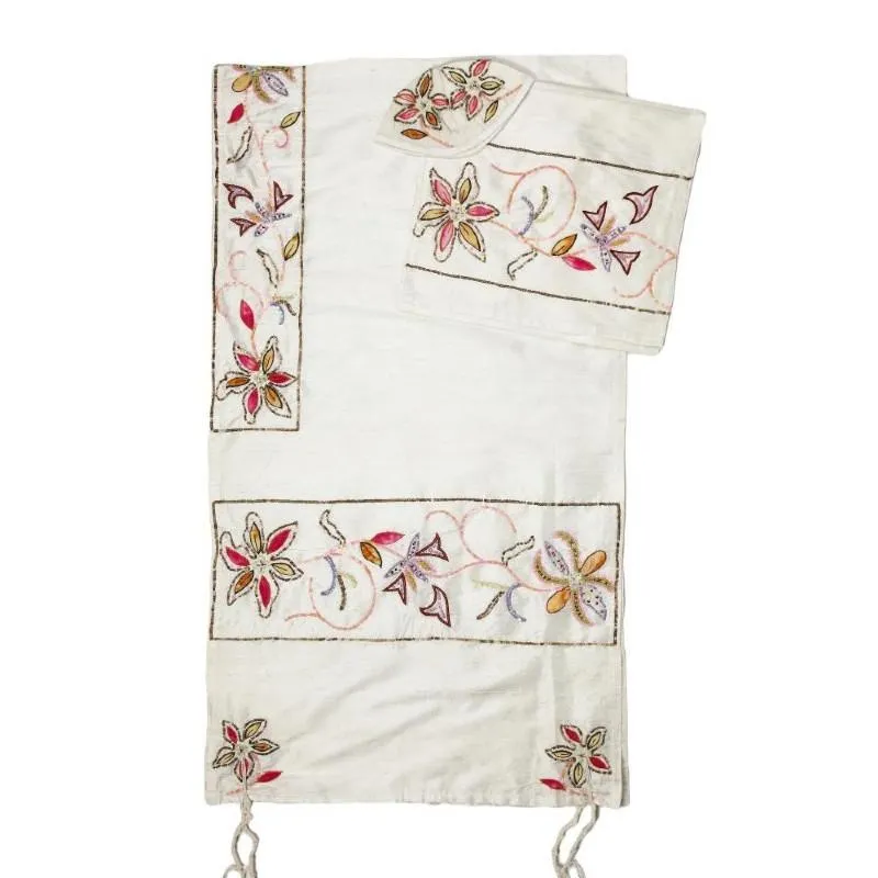 Women's Prayer Shawl Floral Flowers.