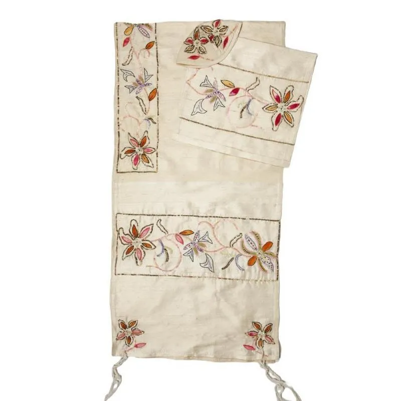 Women's Prayer Shawl Floral Flowers.